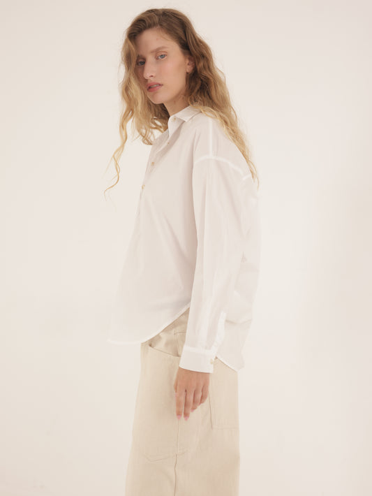 Oversized button-down shirt
