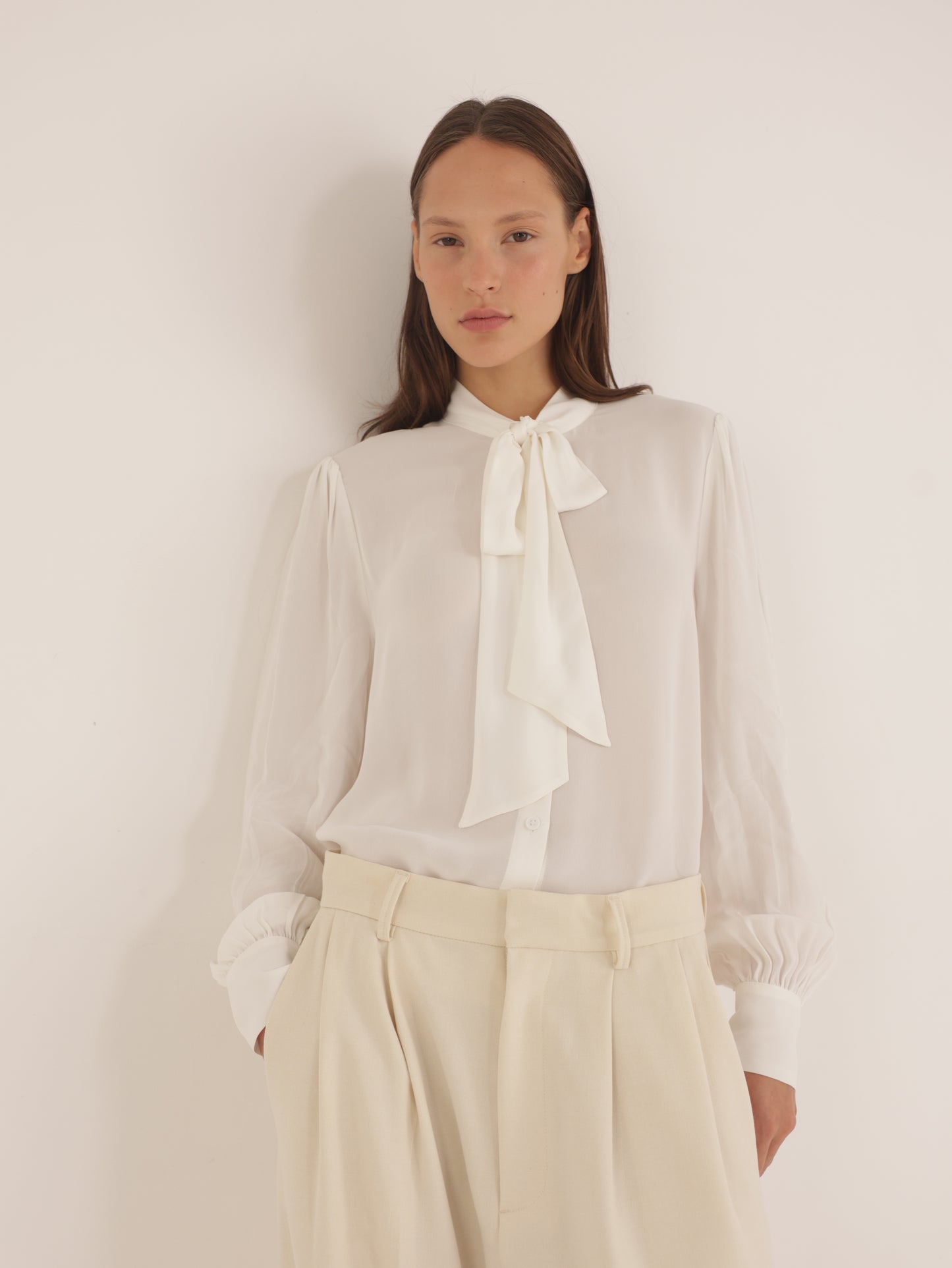 Tie-Front Button-Down Shirt
