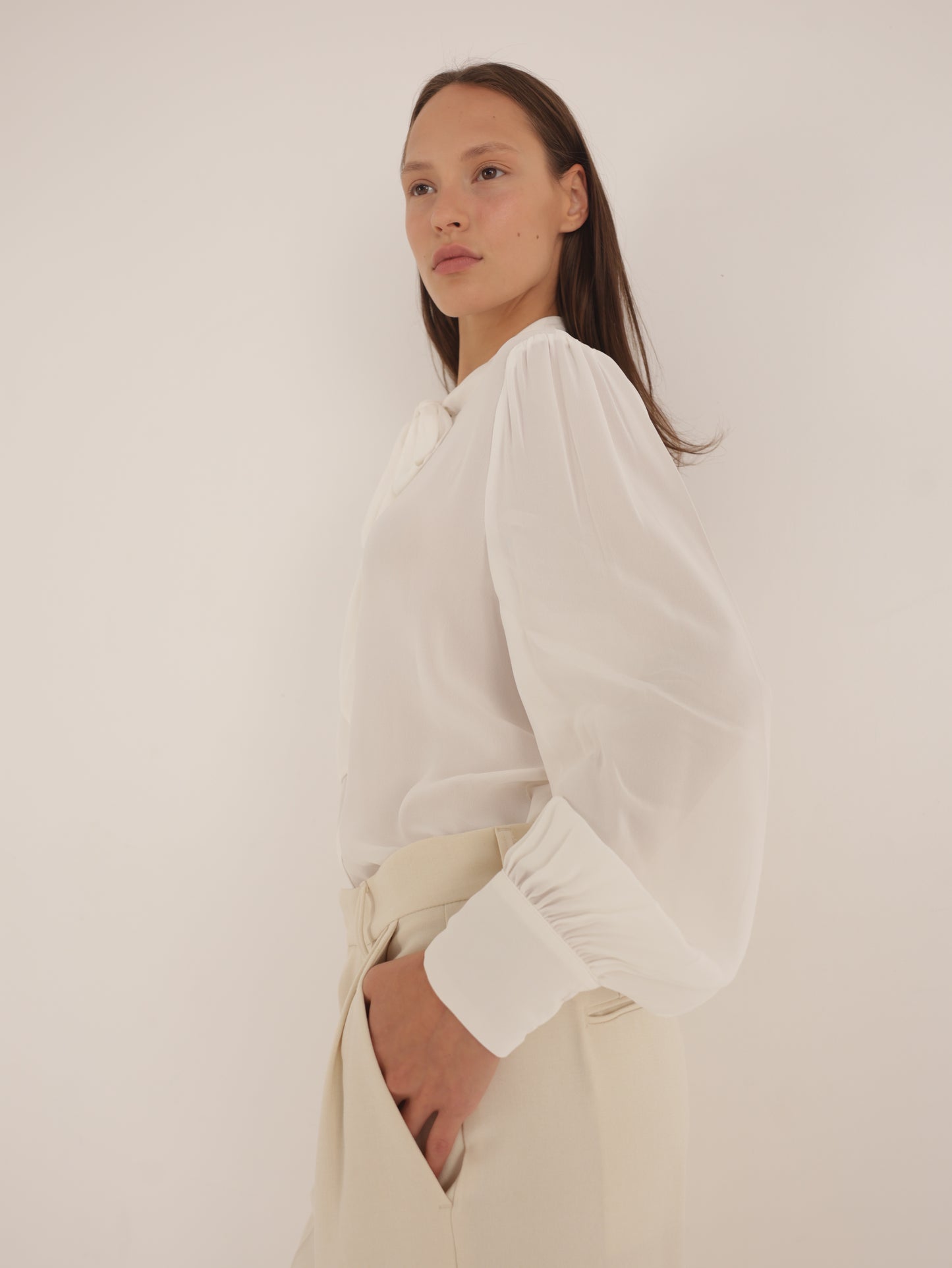 Tie-Front Button-Down Shirt