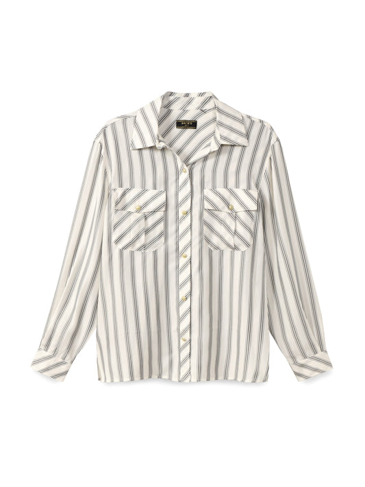 Striped button-down shirt