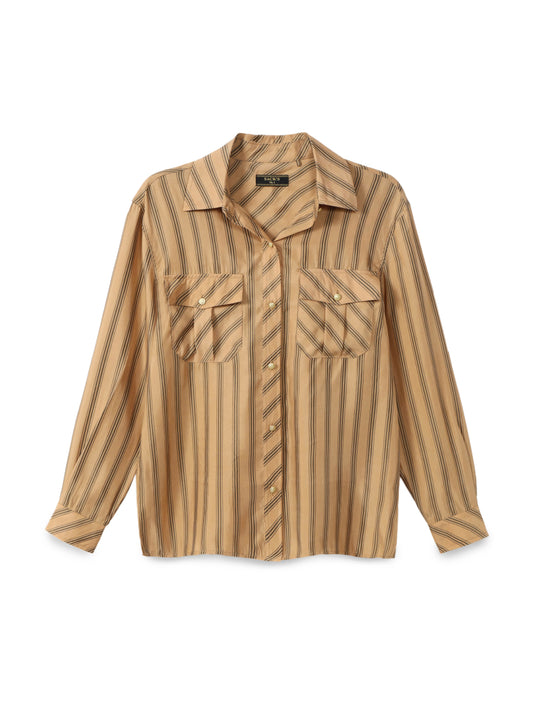 Striped button-down shirt