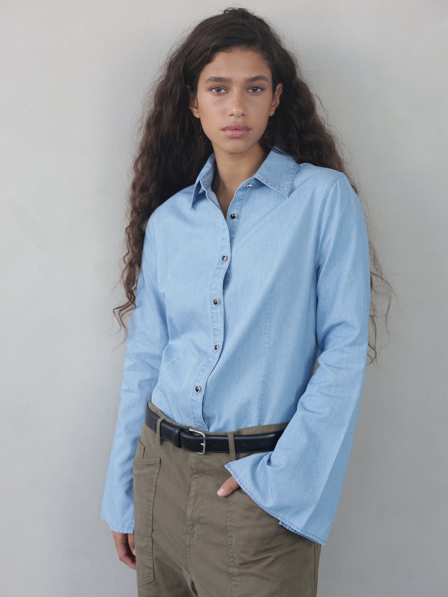 Denim Button-Down Shirt