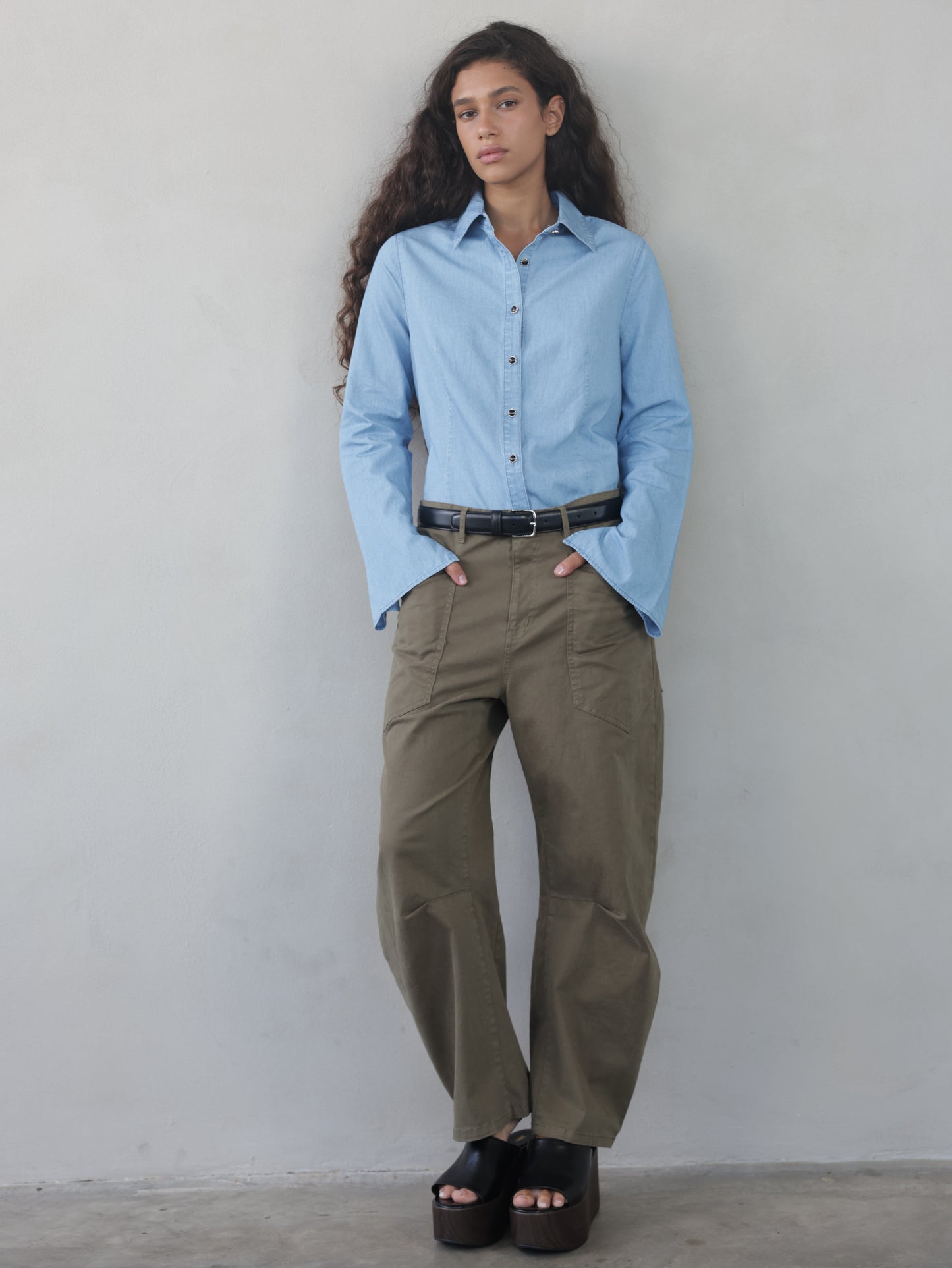 Denim Button-Down Shirt