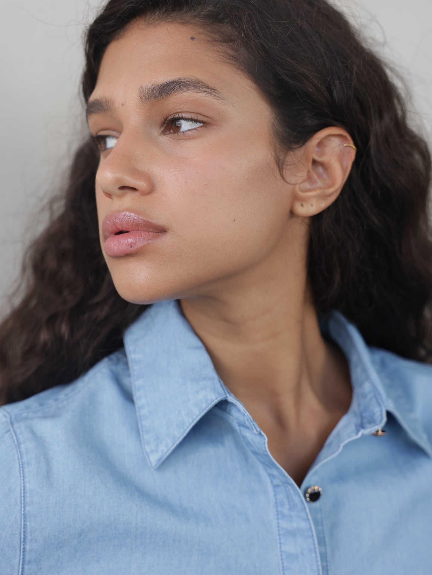 Denim Button-Down Shirt