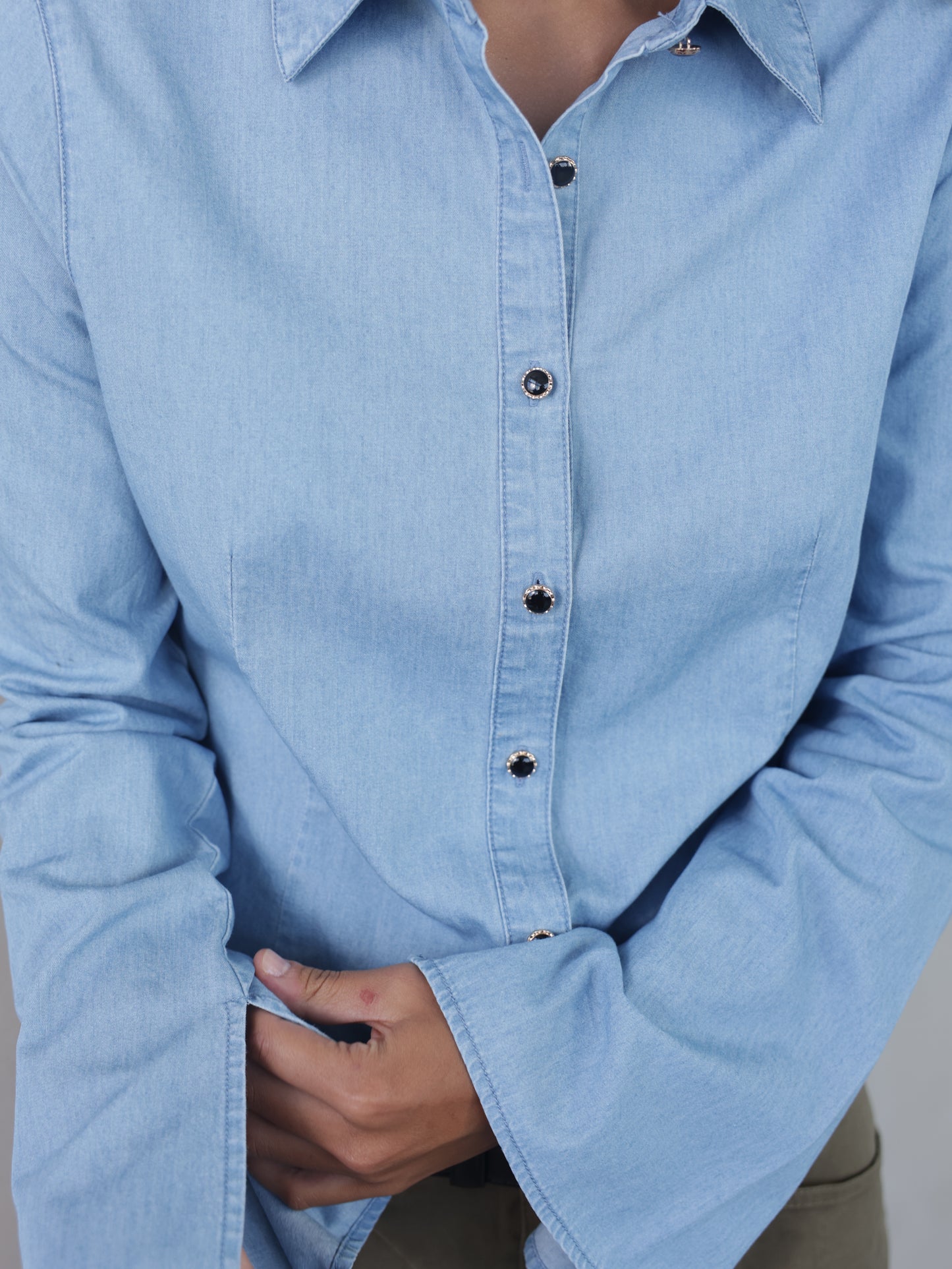 Denim Button-Down Shirt