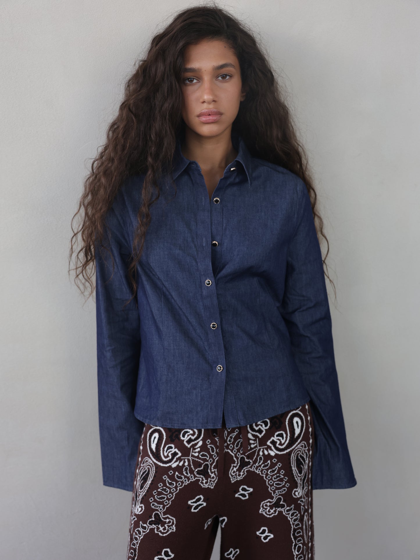 Denim Button-Down Shirt
