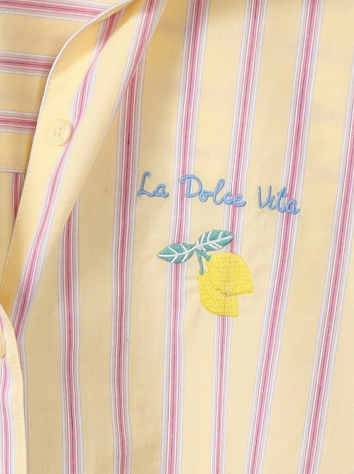 Striped button-down shirt