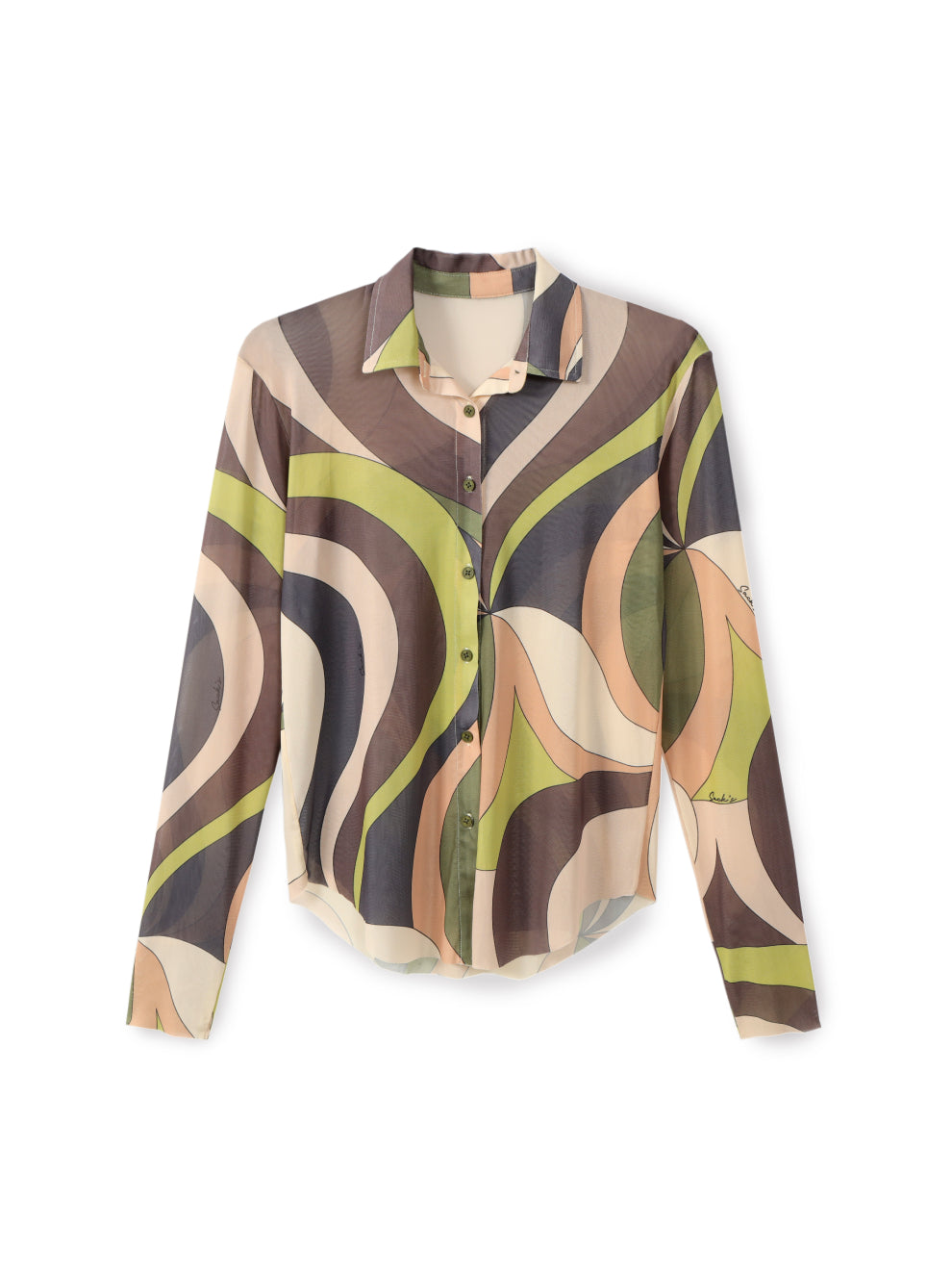 Mesh Button-down shirt