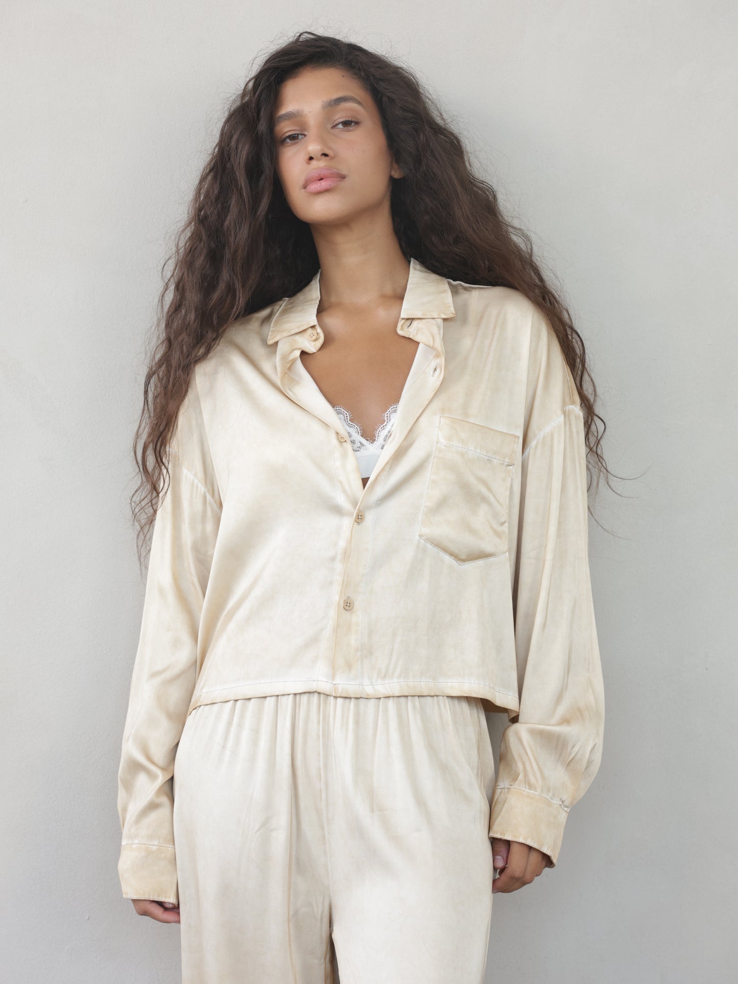 Vintage Wash Crop Shirt