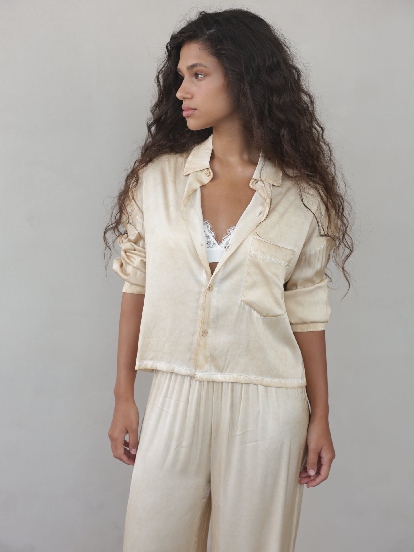 Vintage Wash Crop Shirt