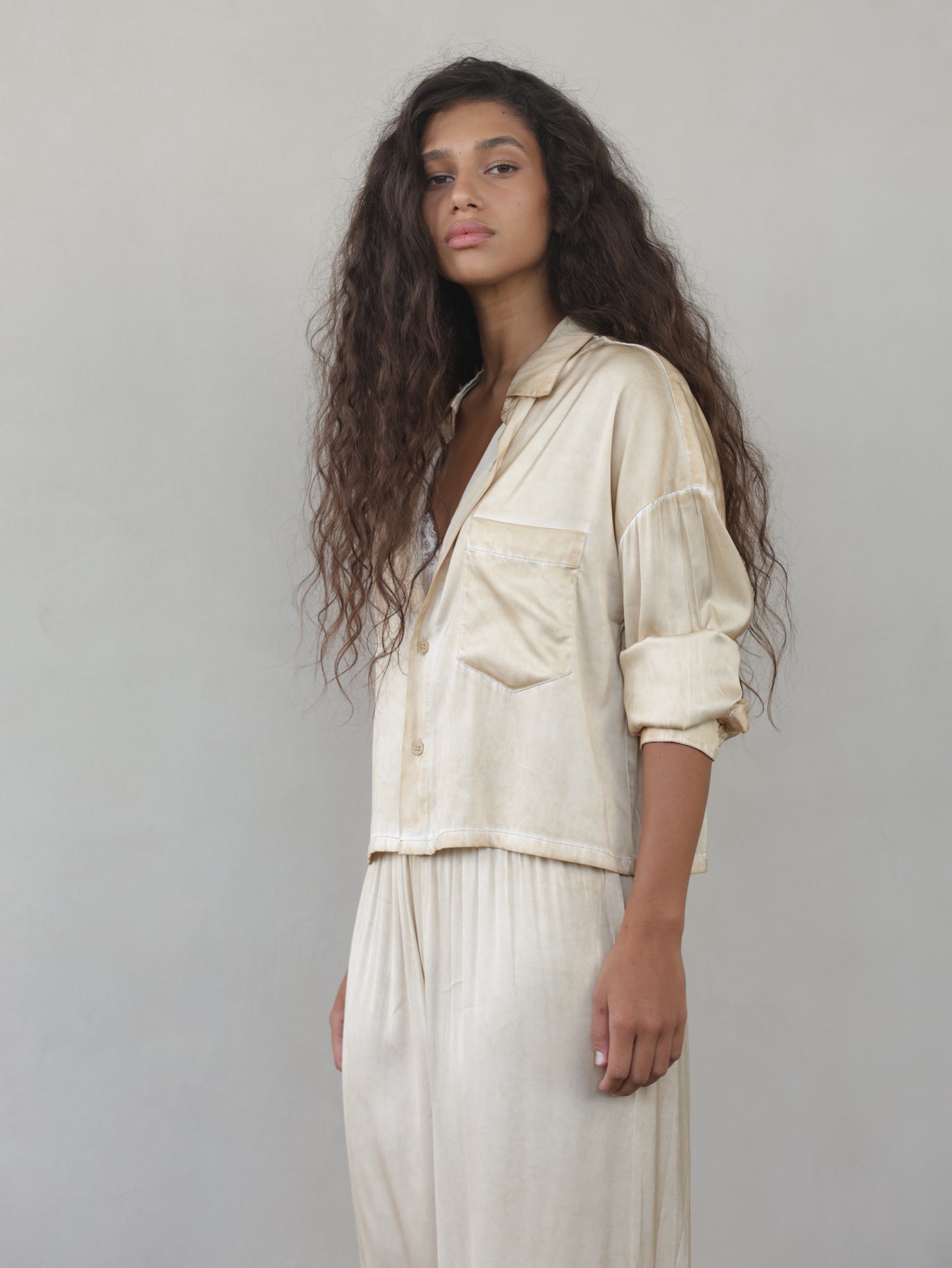 Vintage Wash Crop Shirt