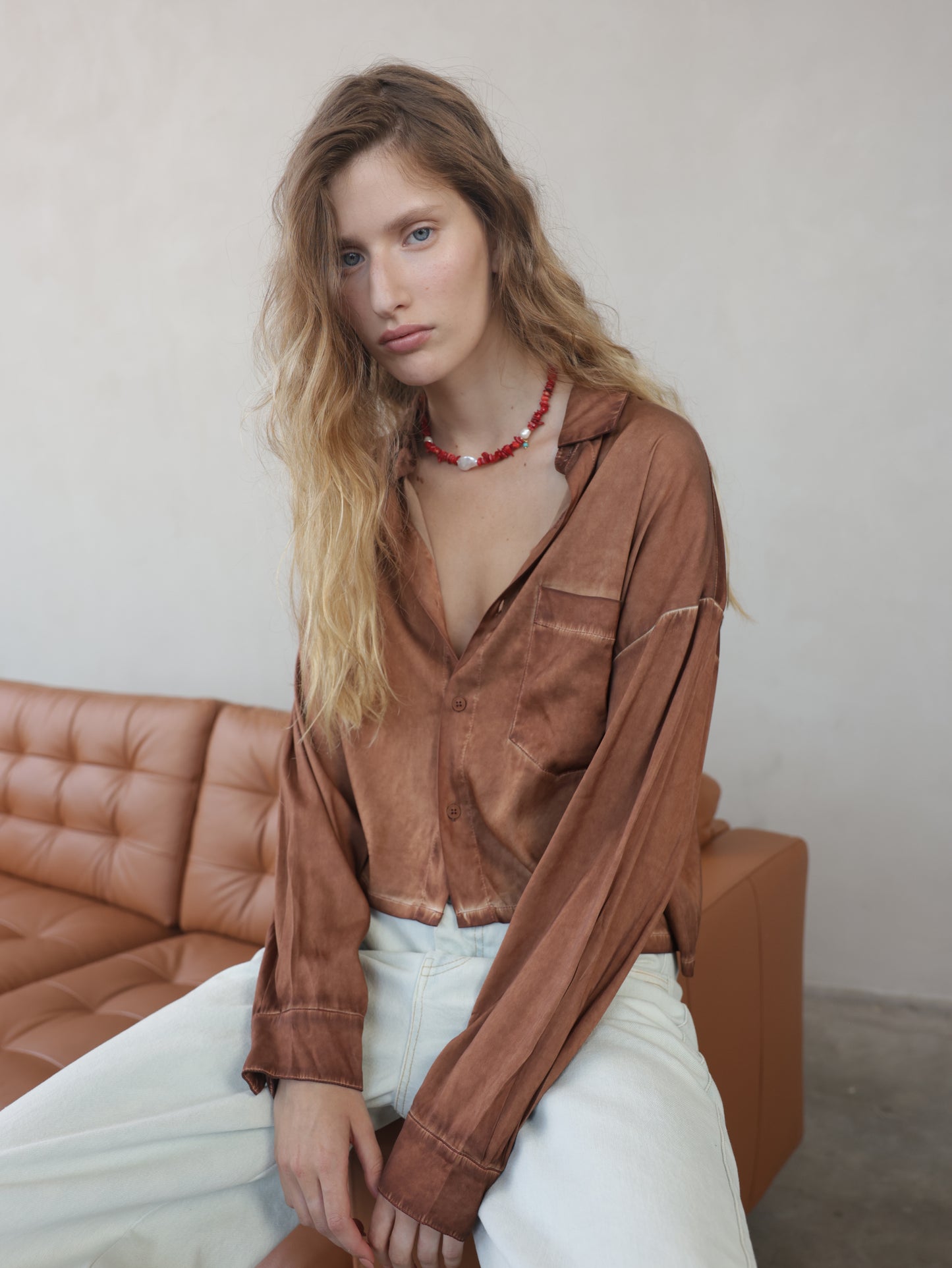 Vintage Wash Crop Shirt