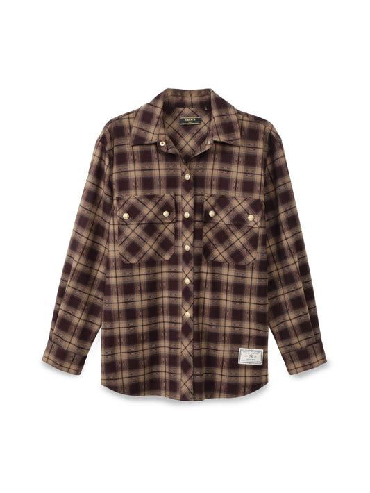 Button-down plaid shirt