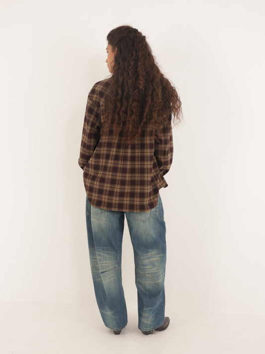 Button-down plaid shirt