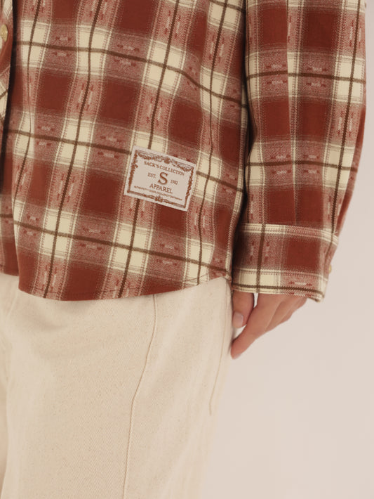 Button-down plaid shirt