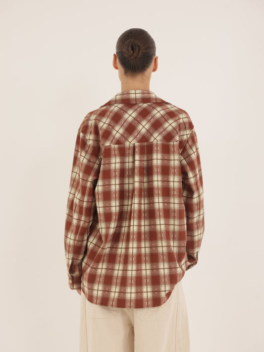Button-down plaid shirt