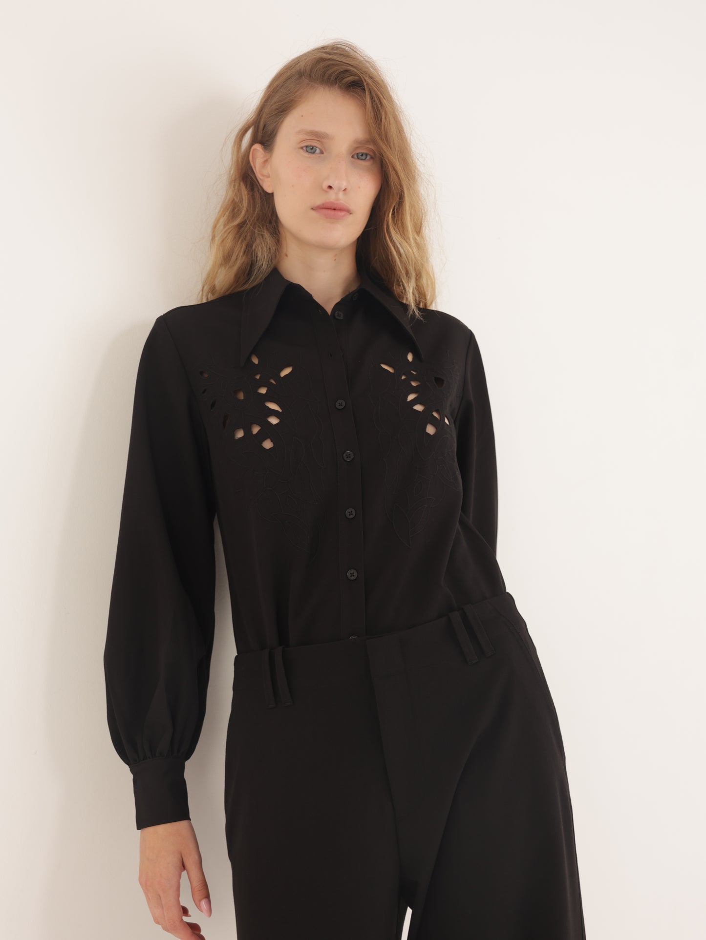 Embroidered Button-Down Shirt