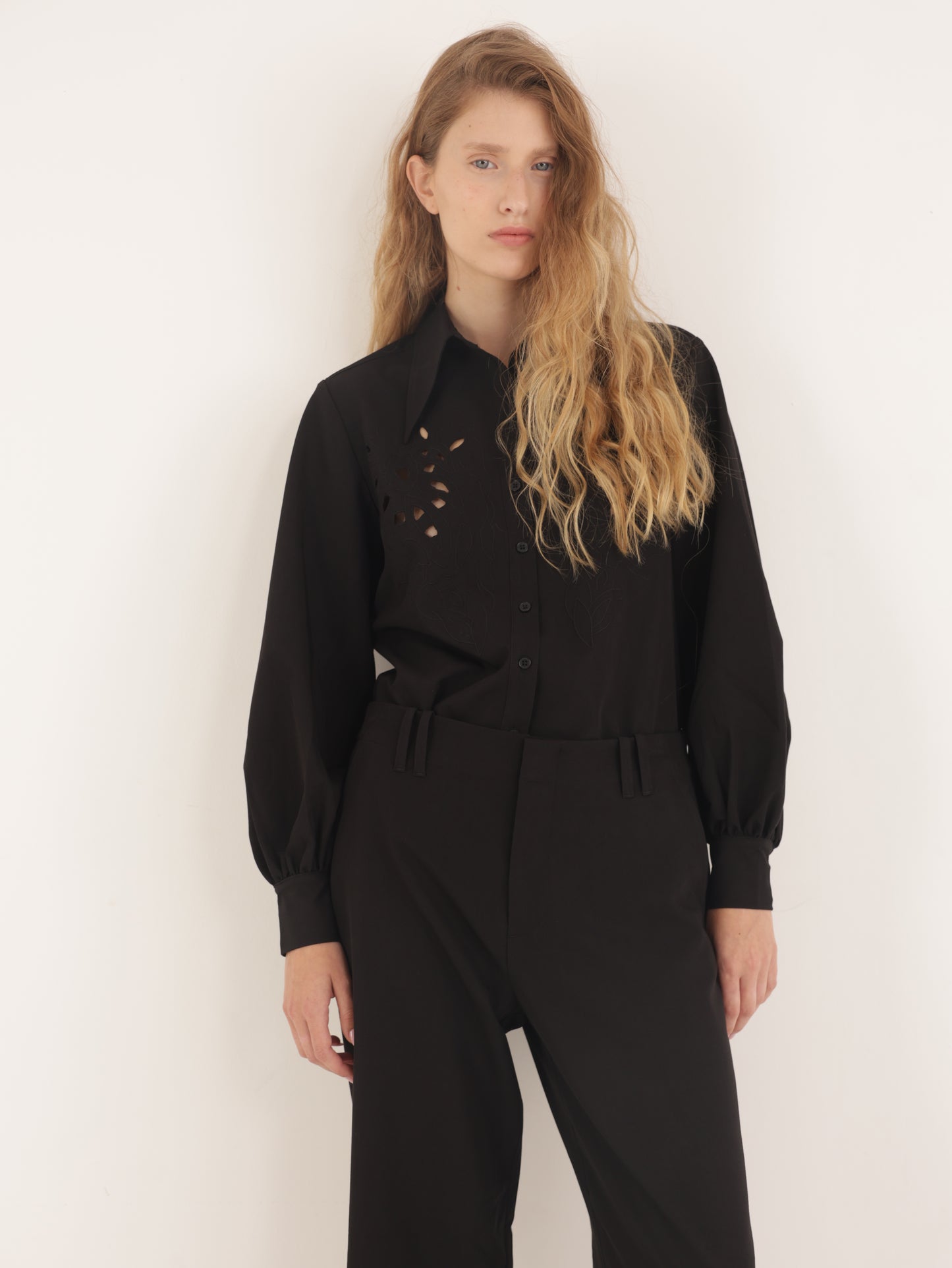 Embroidered Button-Down Shirt