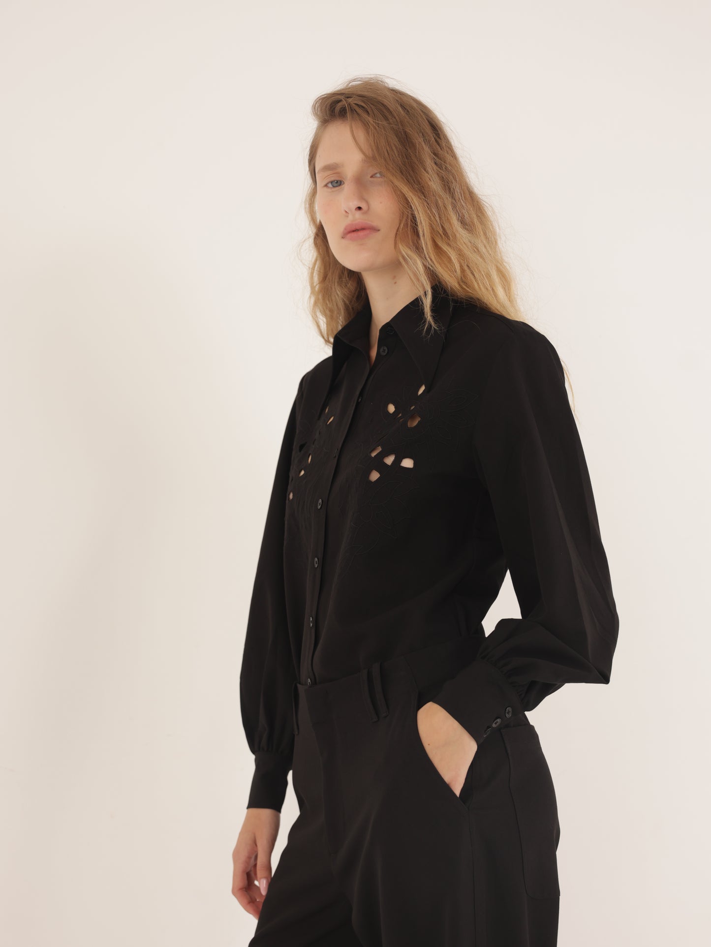 Embroidered Button-Down Shirt