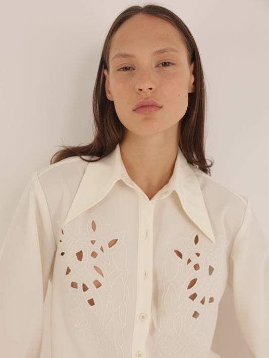 Embroidered Button-Down Shirt