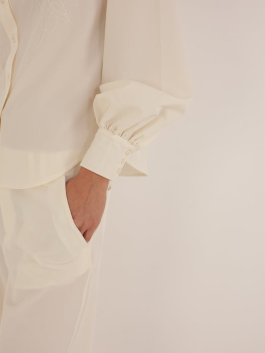 Embroidered Button-Down Shirt