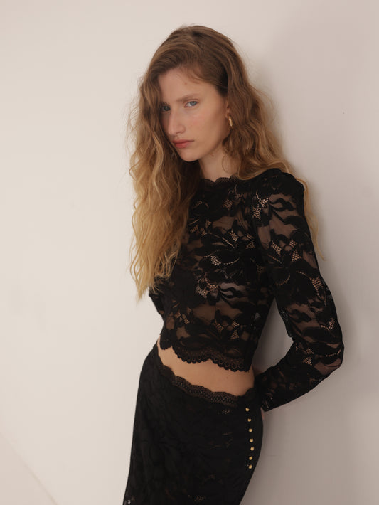 Lace crop top