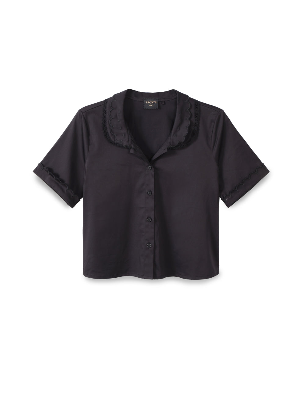 Embroidered button-down shirt