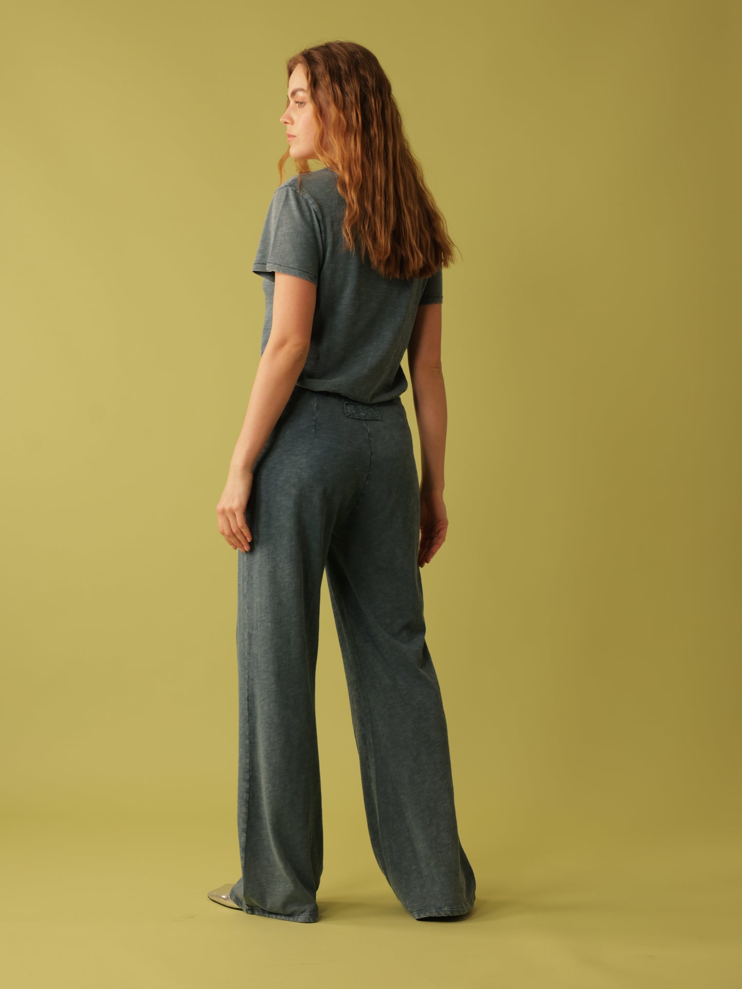 Tie Front Flare Leg Pant