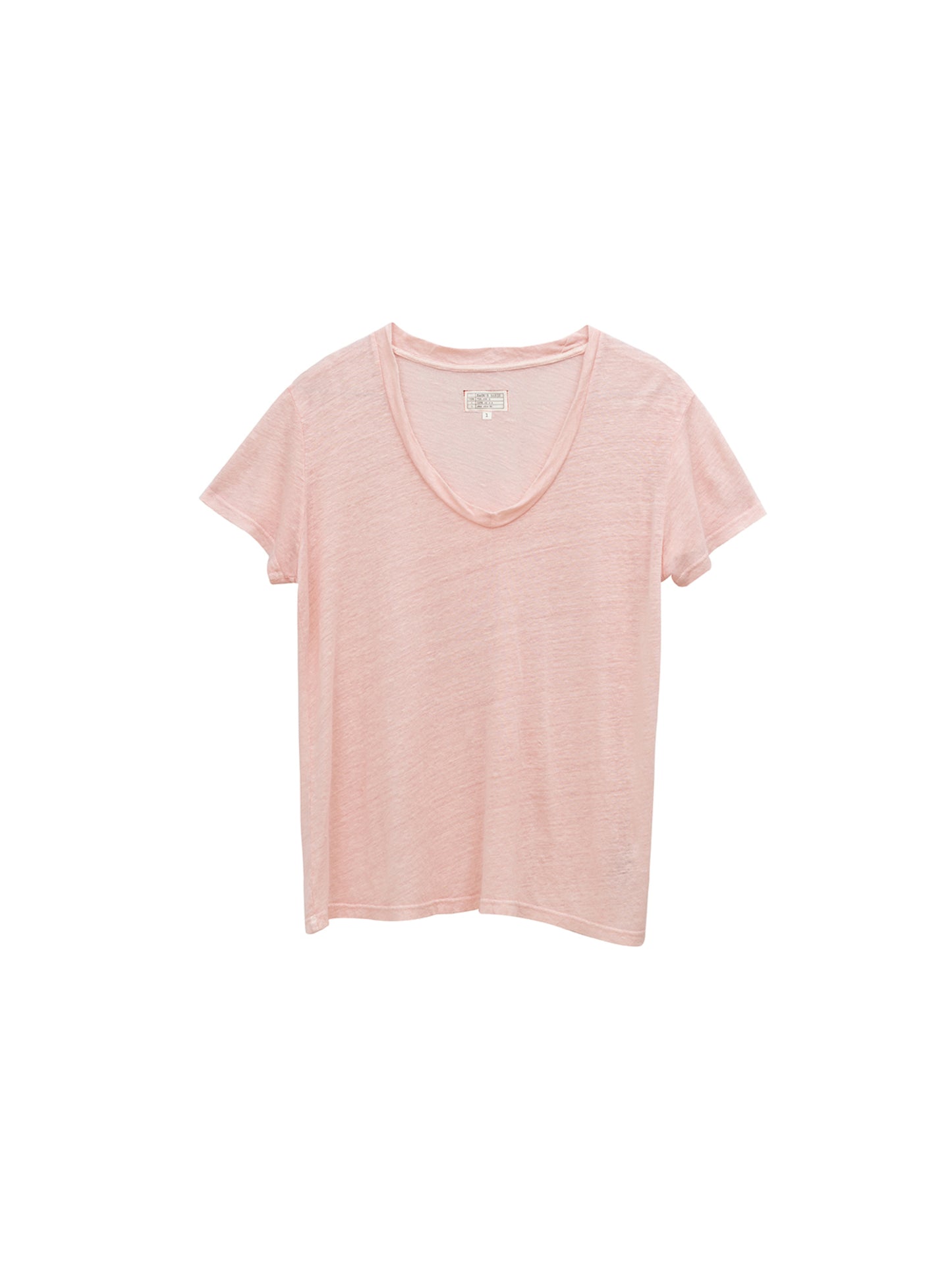 Short Sleeve Deep Round Neck Tee