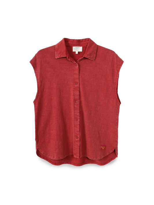 Sleeveless Slub Shirt