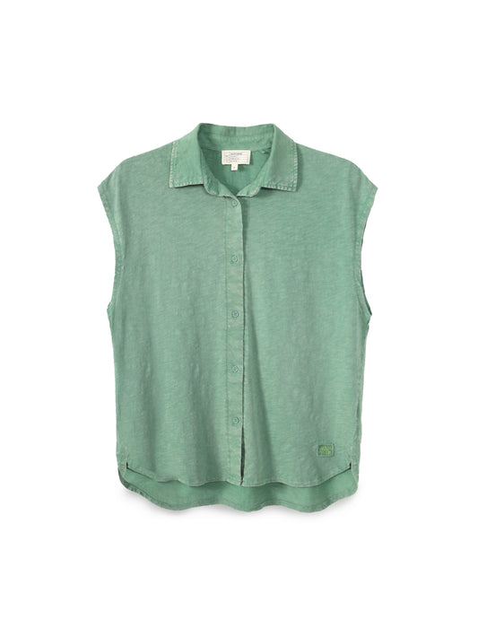 Sleeveless Slub Shirt