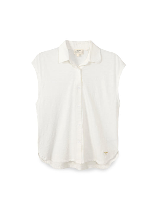 Sleeveless Slub Shirt