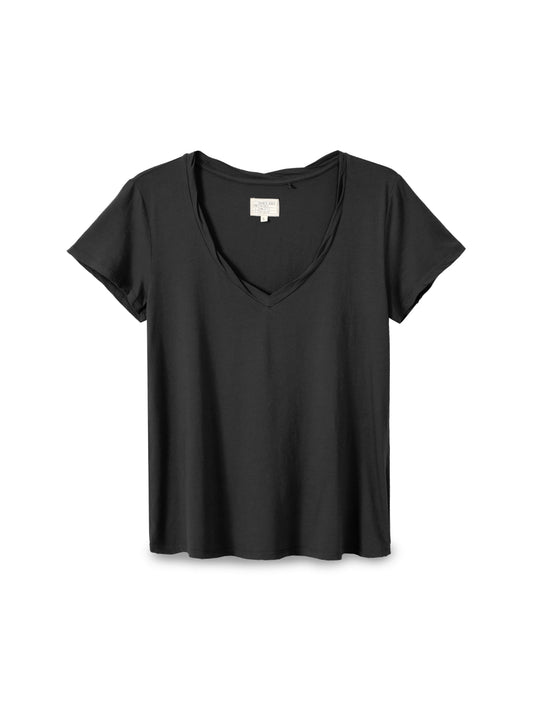 V-neck Shirt Turned sleeve