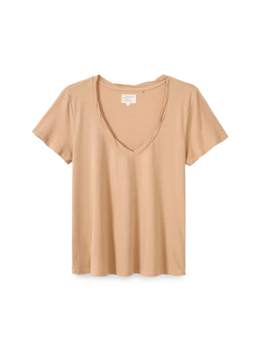 V-neck Shirt Turned sleeve