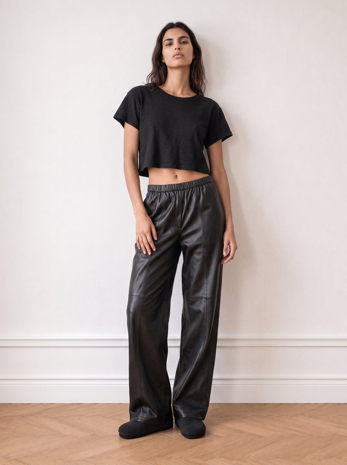 Slub cotton crop top