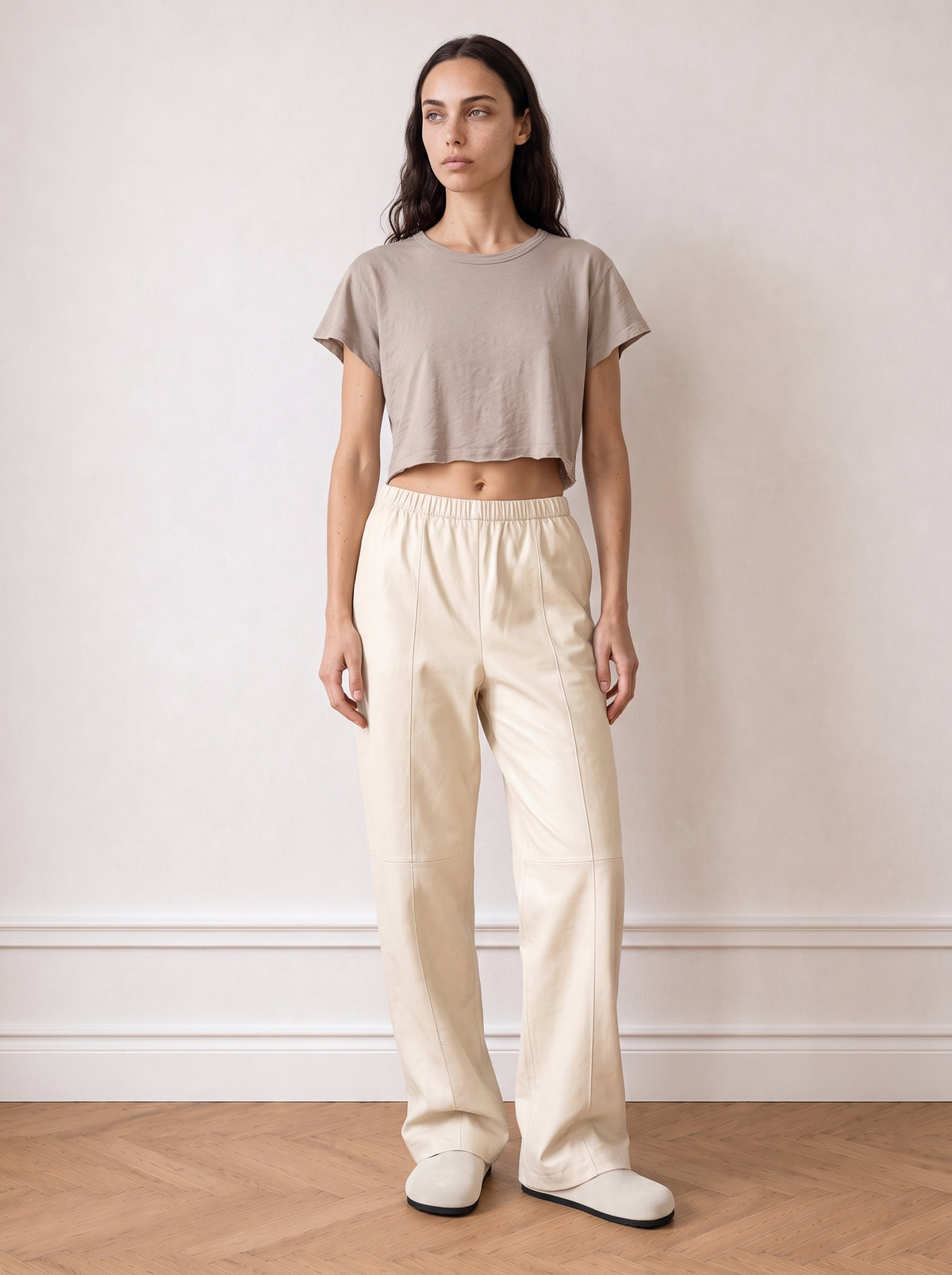 Slub cotton crop top