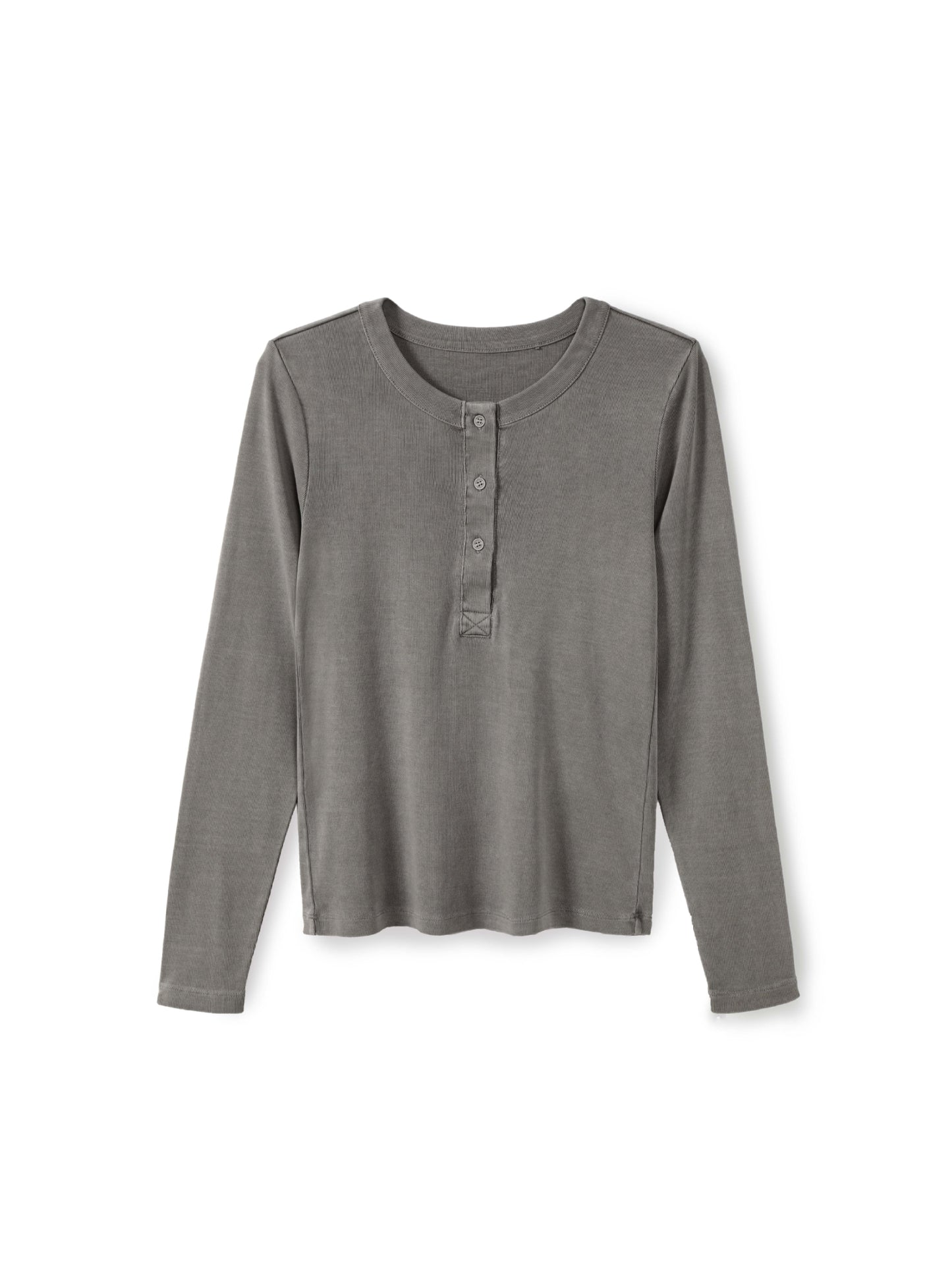 Slab T-shirt with button combination
