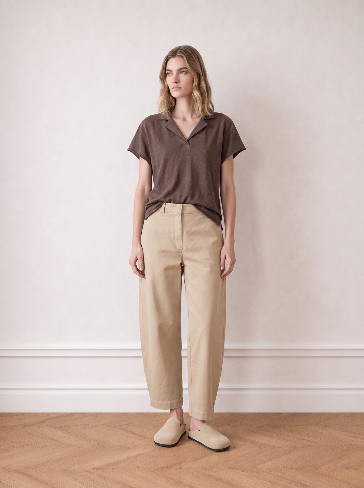 Slub cotton polo shirt