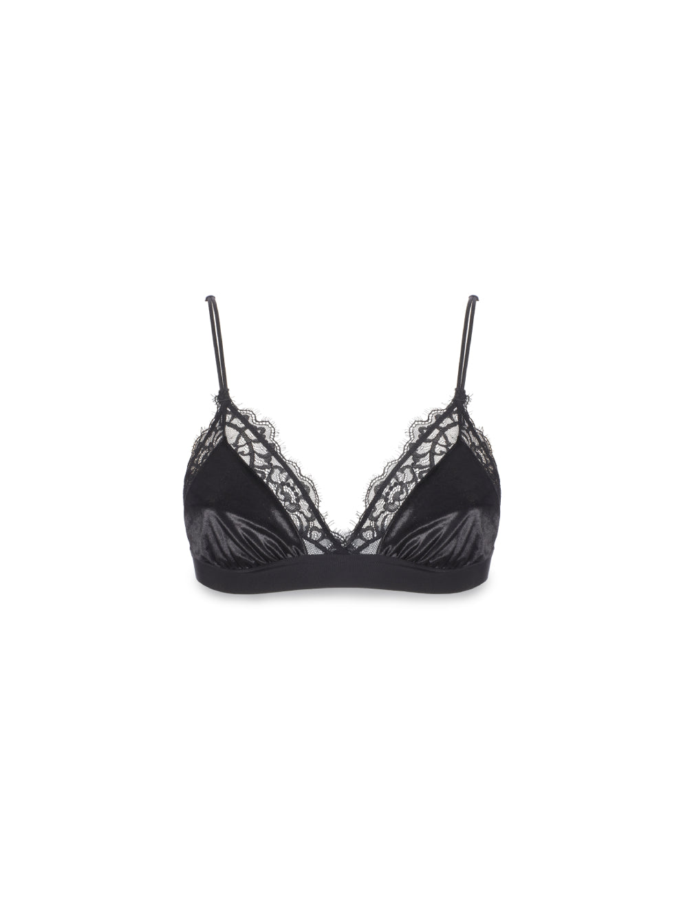 Lace velvet bra