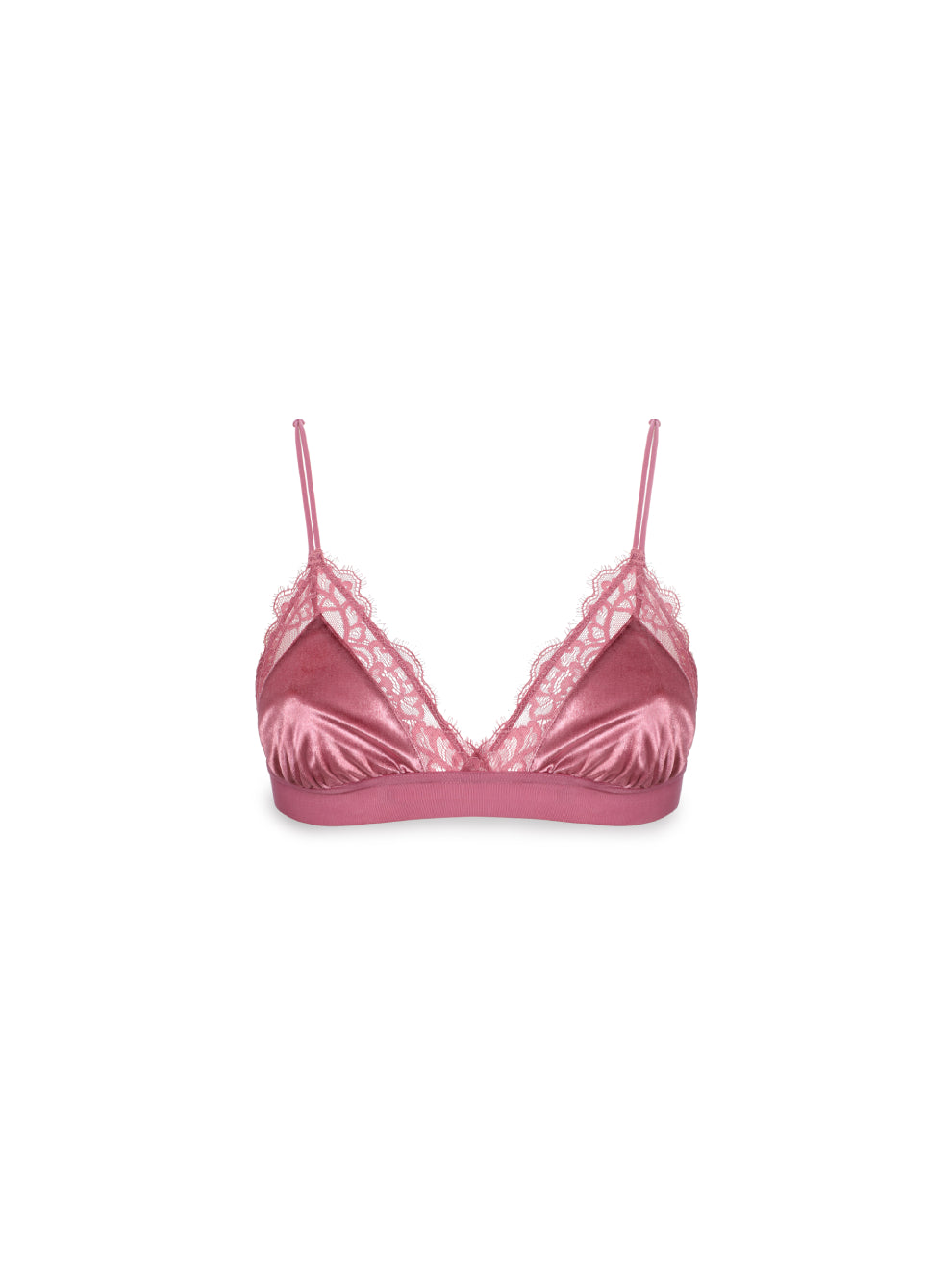 Lace velvet bra
