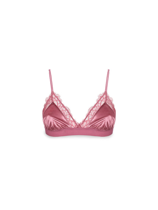 Lace velvet bra