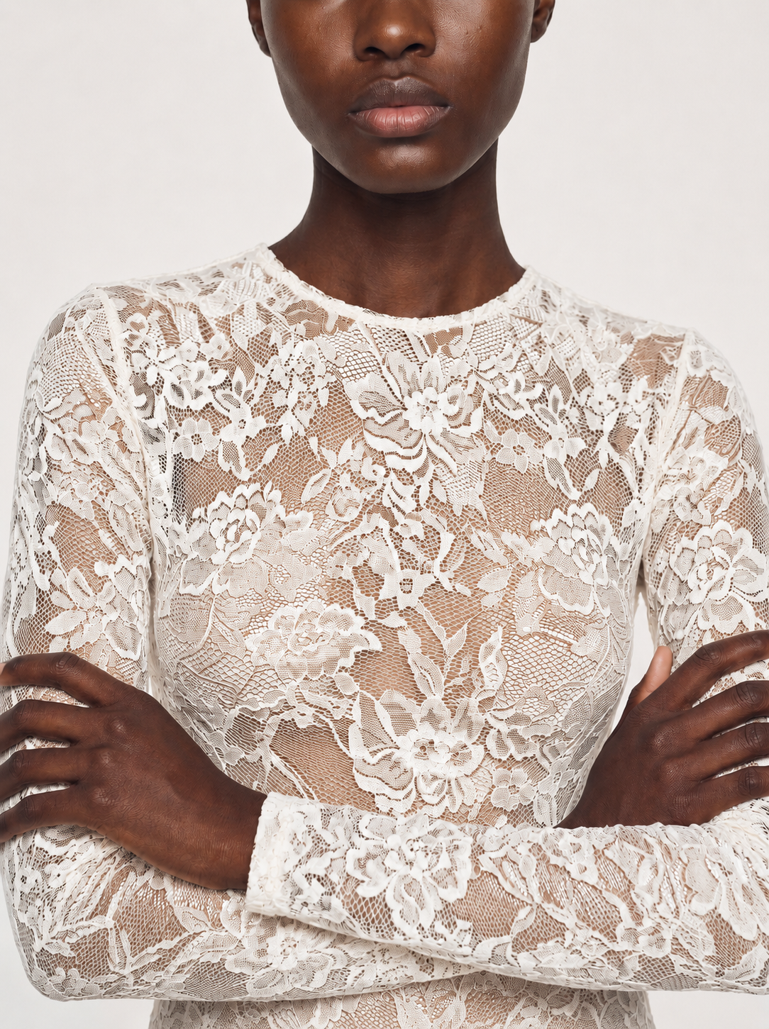 Long-sleeve Lace Bodysuit