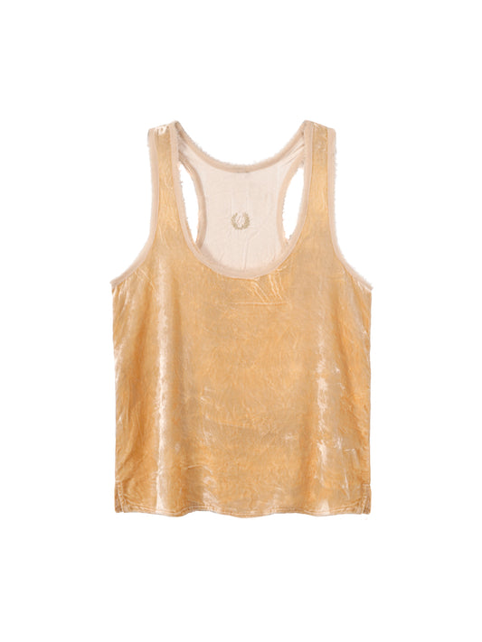 Embroidered Velvet Tank Top