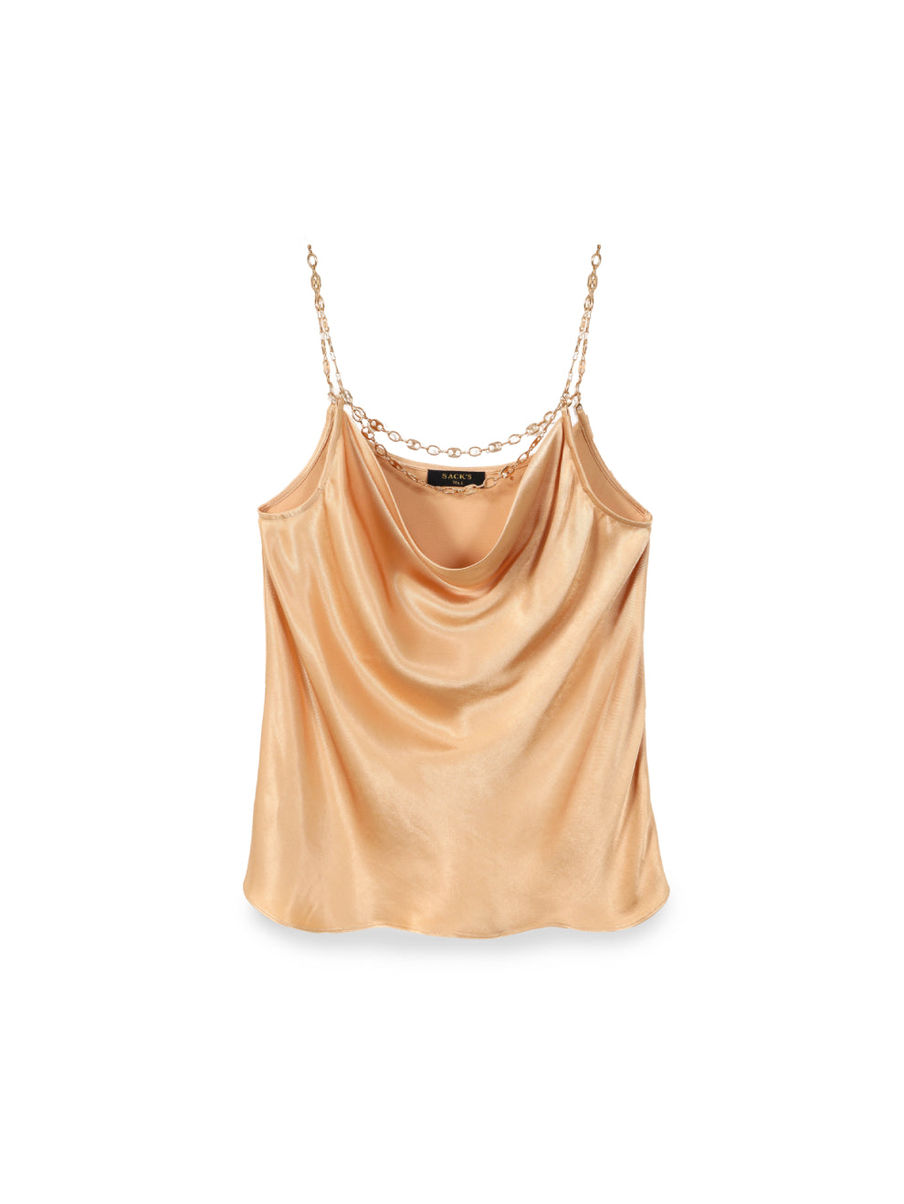 Viscose tank top with gold chain