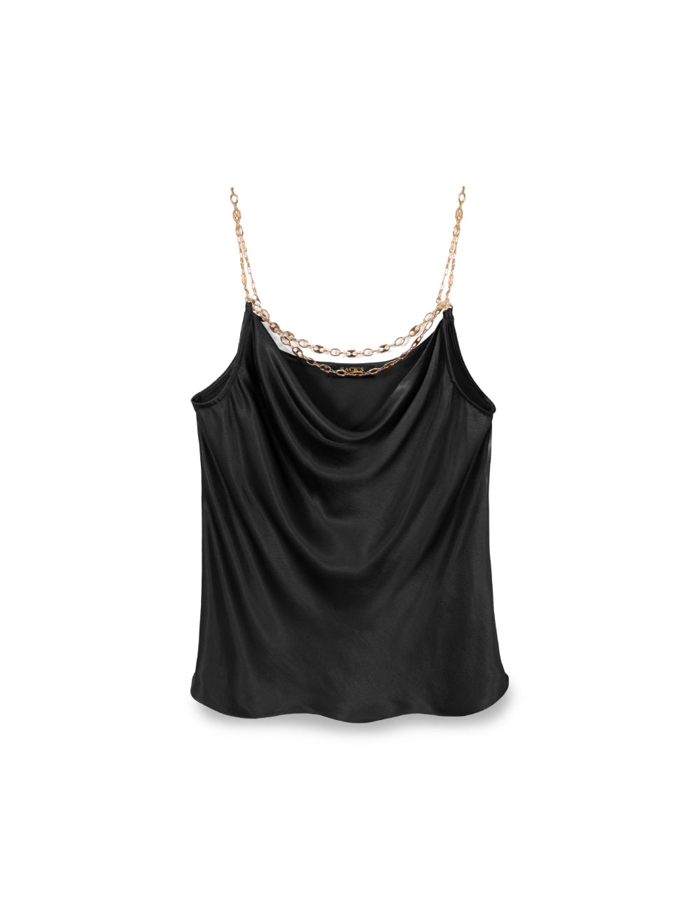 Viscose tank top with gold chain