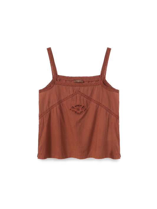 Embroidered tank top