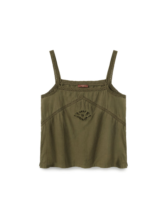 Embroidered tank top