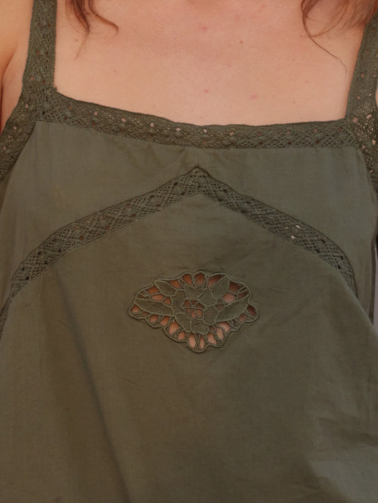 Embroidered tank top