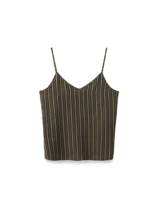 V-shirt Embroidered With Stripes