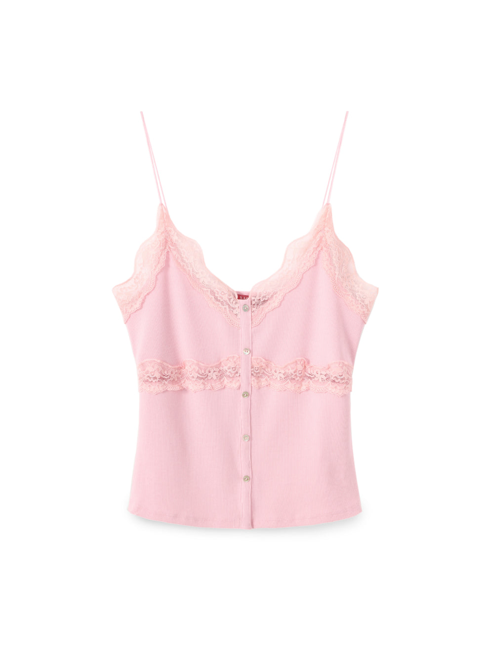 Rib Lace Tank Top